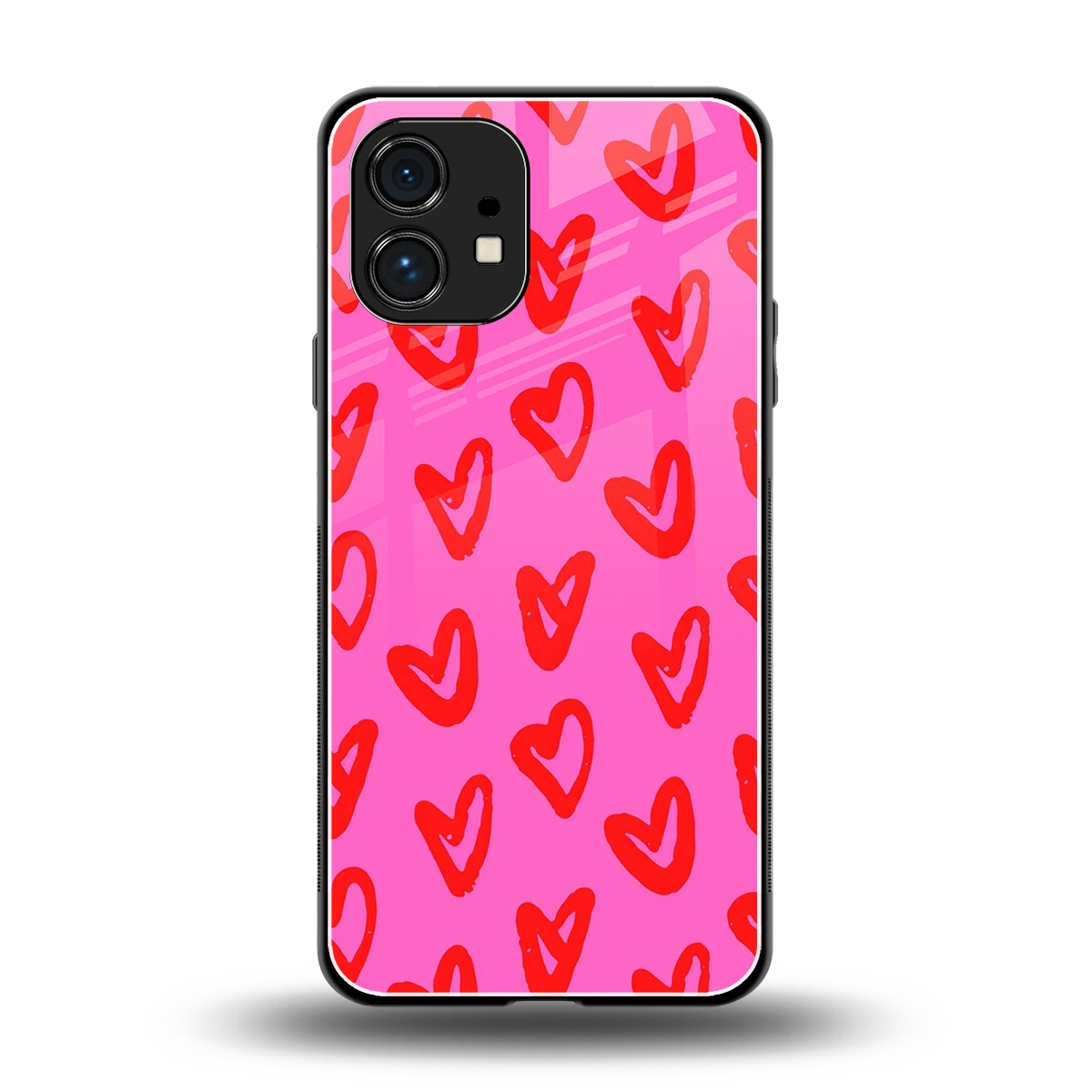 Heart Bloom back phone cover | glass case for nothing phone 1
