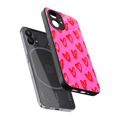 Heart Bloom sleek nothing phone 1 cover with tempered glass back and TPU edges