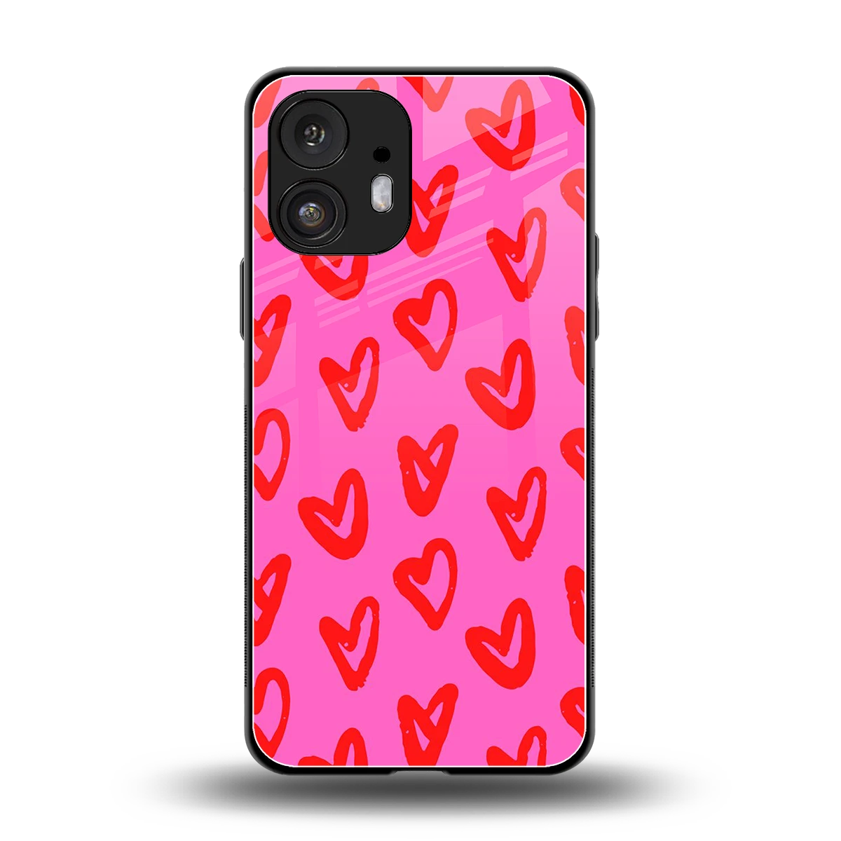 Heart Bloom back phone cover | glass case for nothing phone 2