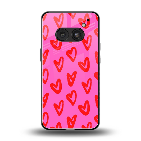 Heart Bloom back phone cover | glass case for nothing phone 2a