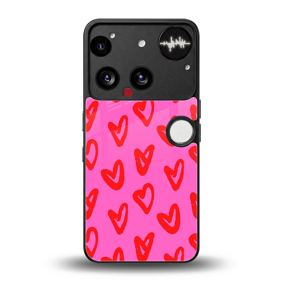 Heart Bloom back phone cover | glass case for nothing phone 3