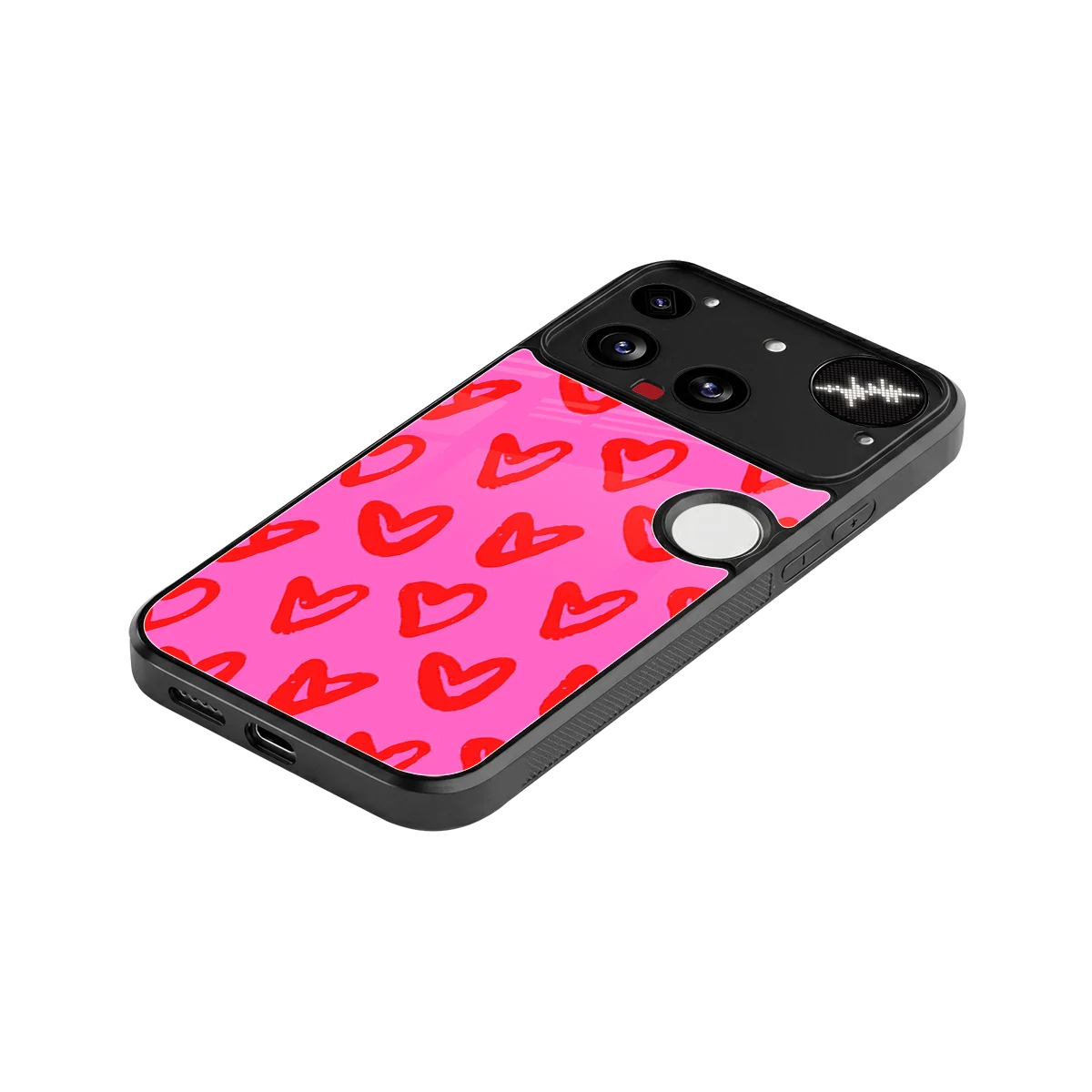 Heart Bloom stylish phone case for nothing phone 3 | glossy glass and slim fit
