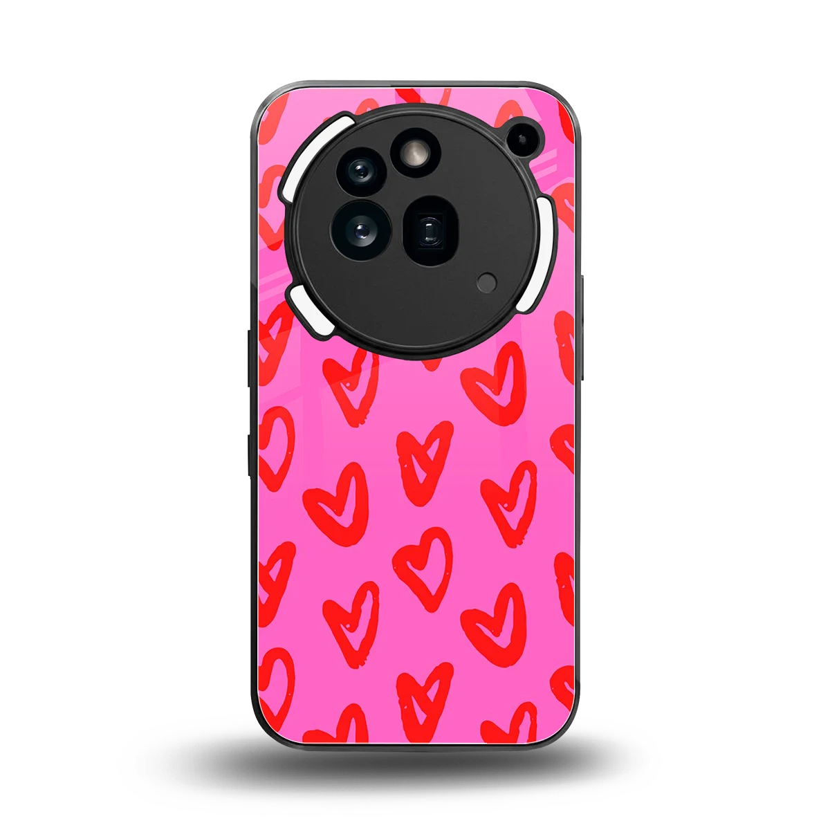 Heart Bloom back phone cover | glass case for nothing phone 3a pro