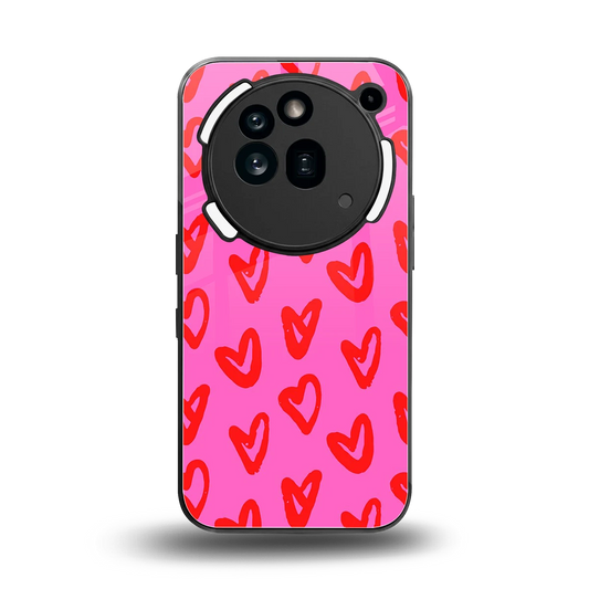 Heart Bloom back phone cover | glass case for nothing phone 3a pro