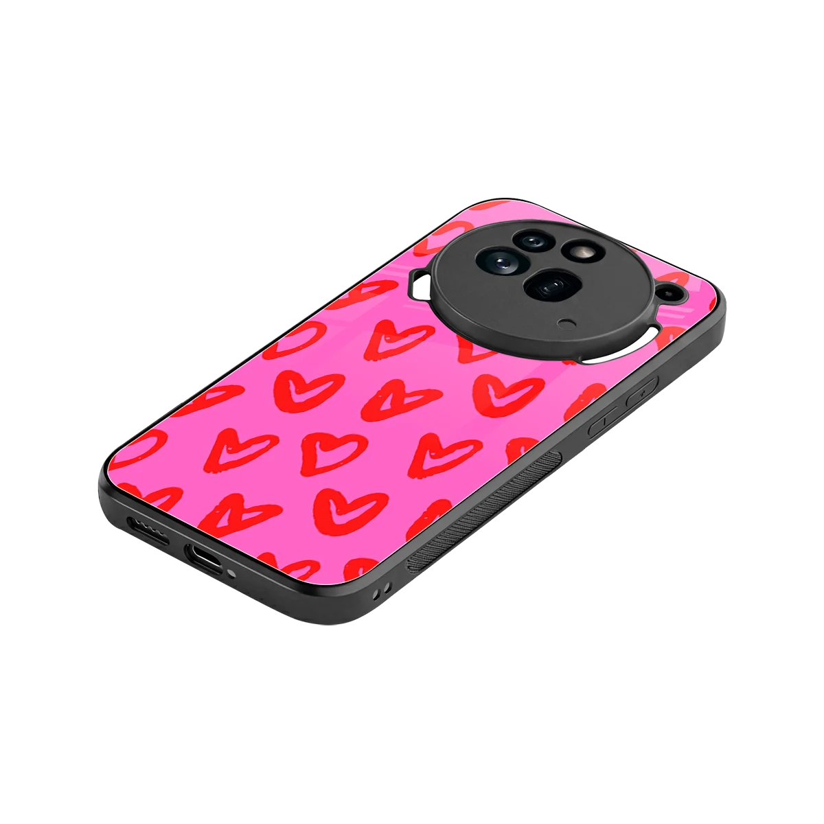 Heart Bloom stylish phone case for nothing phone 3a pro | glossy glass and slim fit