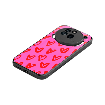 Heart Bloom stylish phone case for nothing phone 3a pro | glossy glass and slim fit