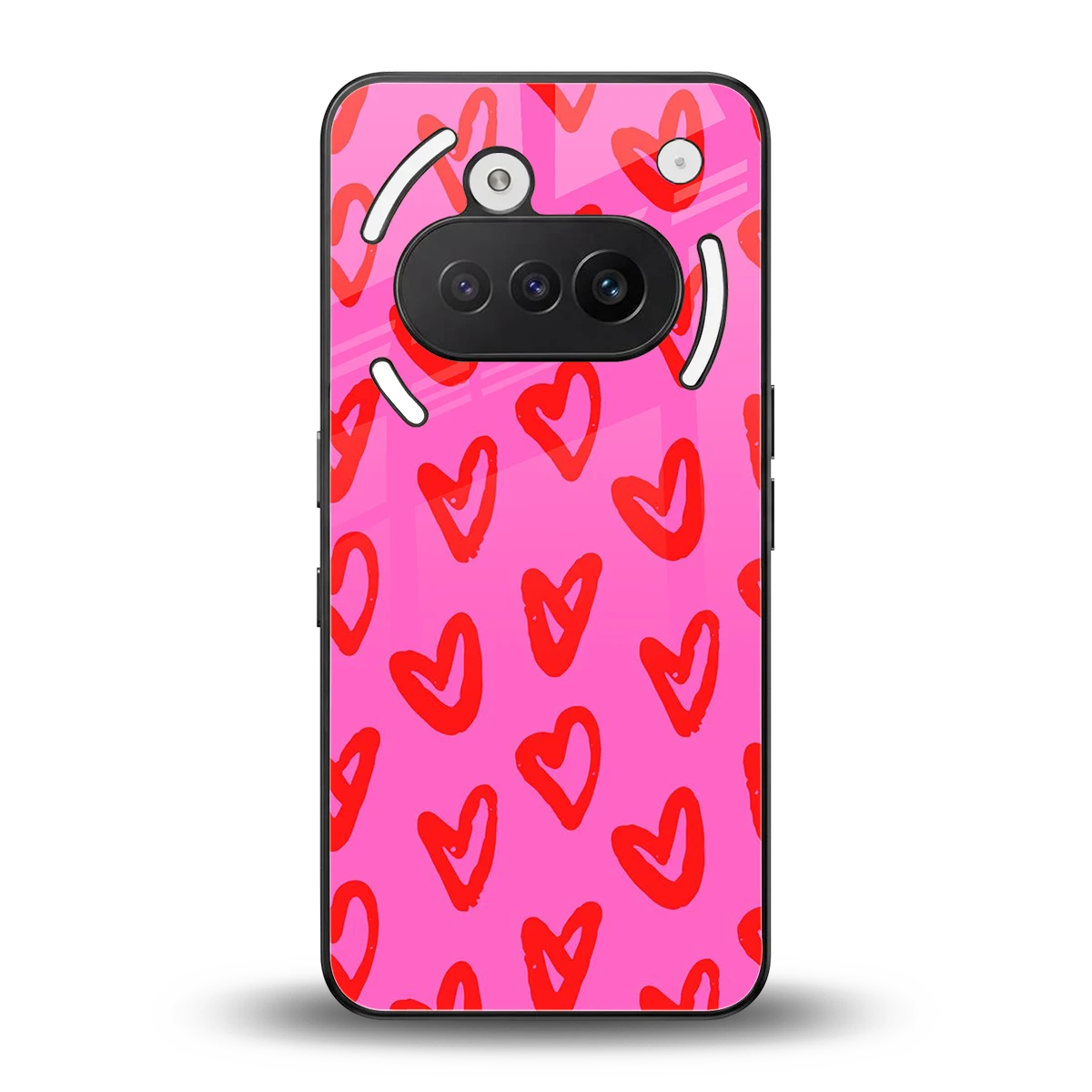 Heart Bloom back phone cover | glass case for nothing phone 3a