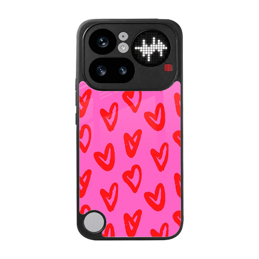 Heart Bloom back phone cover | glass case for nothing phone 4a pro