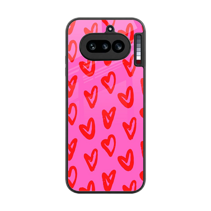 Heart Bloom back phone cover | glass case for nothing phone 4a