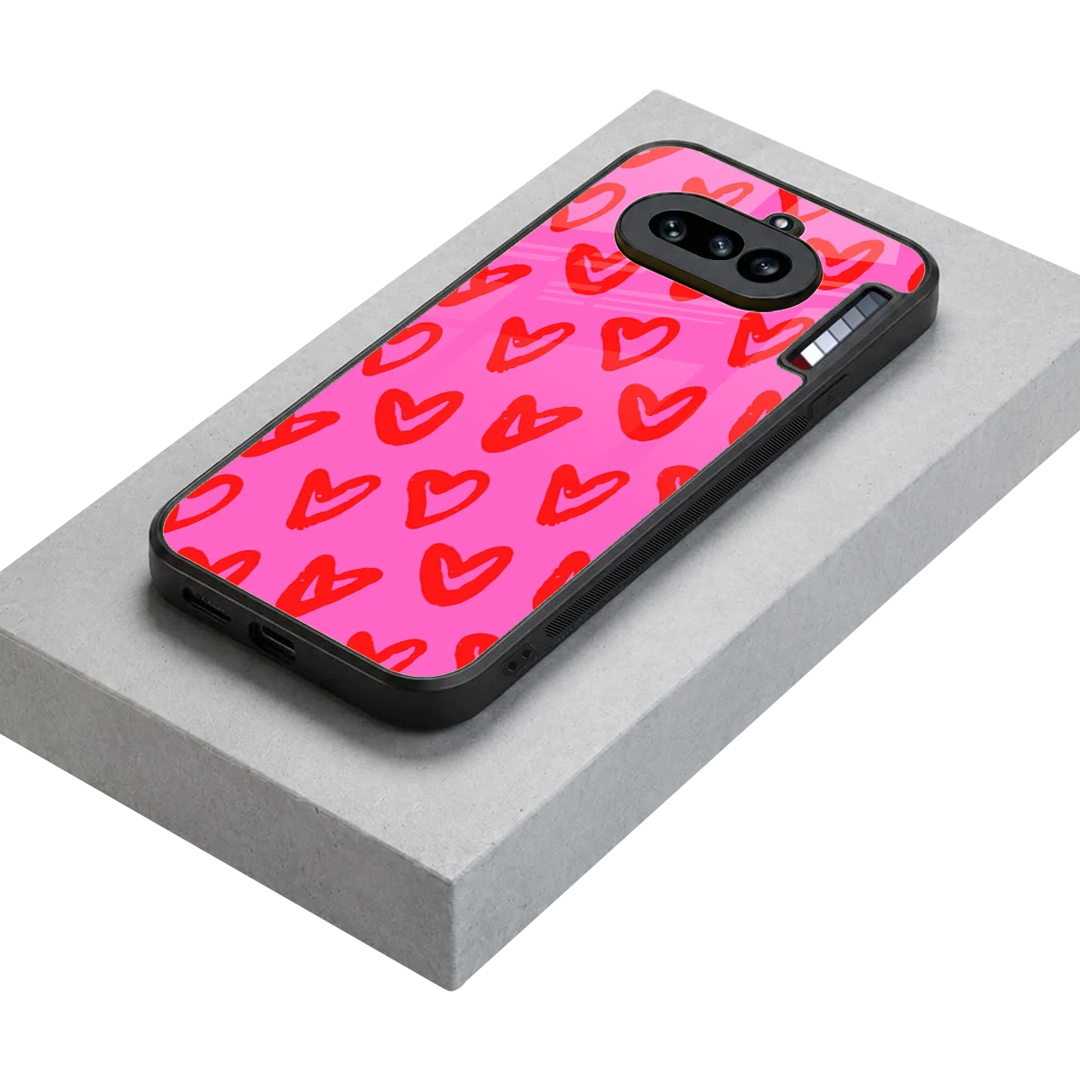 Heart Bloom stylish phone case for nothing phone 4a | glossy glass and slim fit