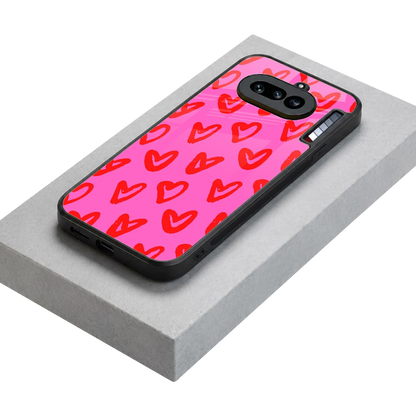 Heart Bloom stylish phone case for nothing phone 4a | glossy glass and slim fit