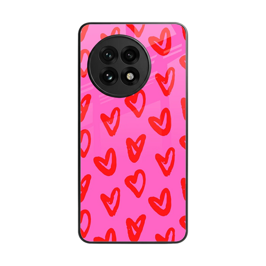 Heart Bloom back phone cover | glass case for oneplus 13r