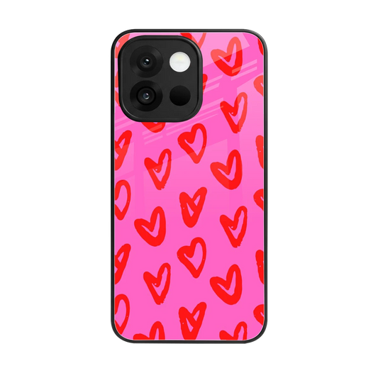 Heart Bloom back phone cover | glass case for oneplus 13s