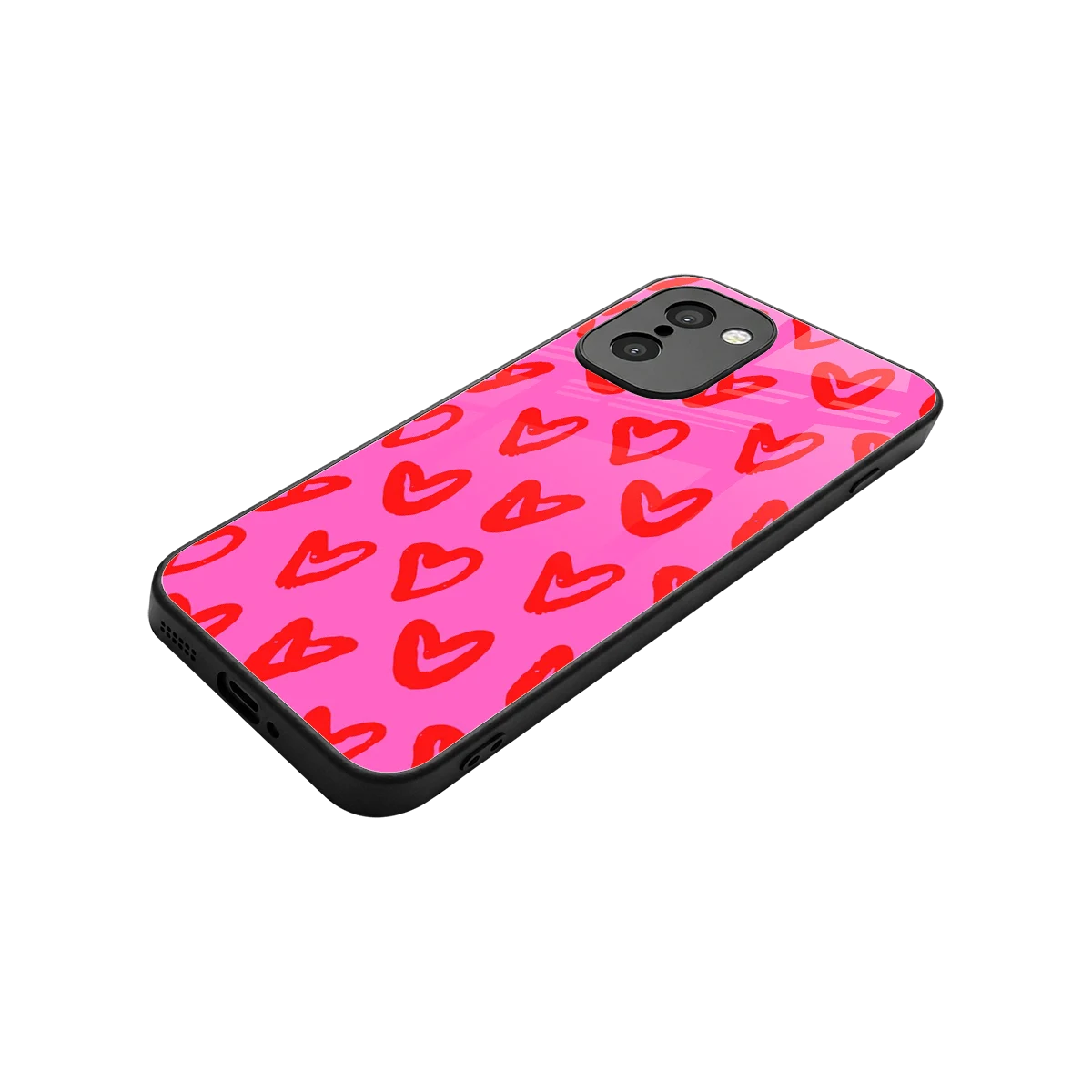 Heart Bloom stylish phone case for oneplus 15r | glossy glass and slim fit