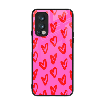 Heart Bloom back phone cover | glass case for oneplus nord 2