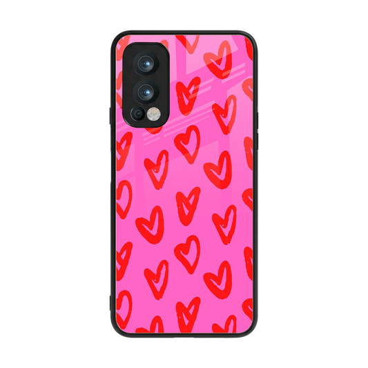 Heart Bloom back phone cover | glass case for oneplus nord 2