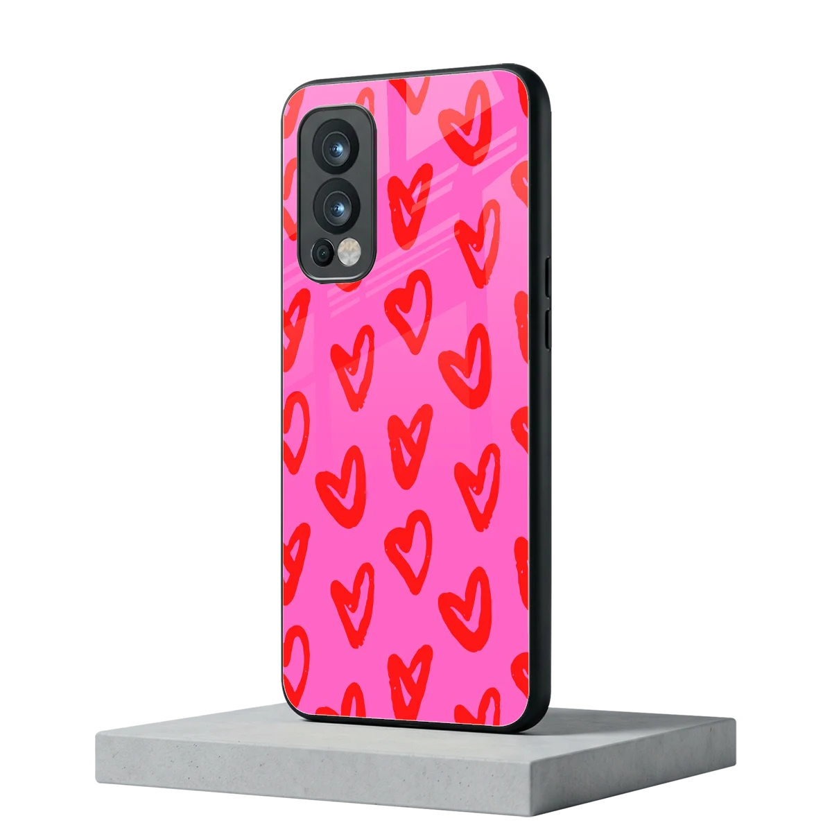 Heart Bloom oneplus nord 2 mobile cover | shockproof glass phone case