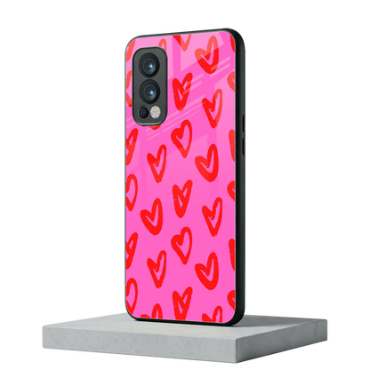 Heart Bloom oneplus nord 2 mobile cover | shockproof glass phone case