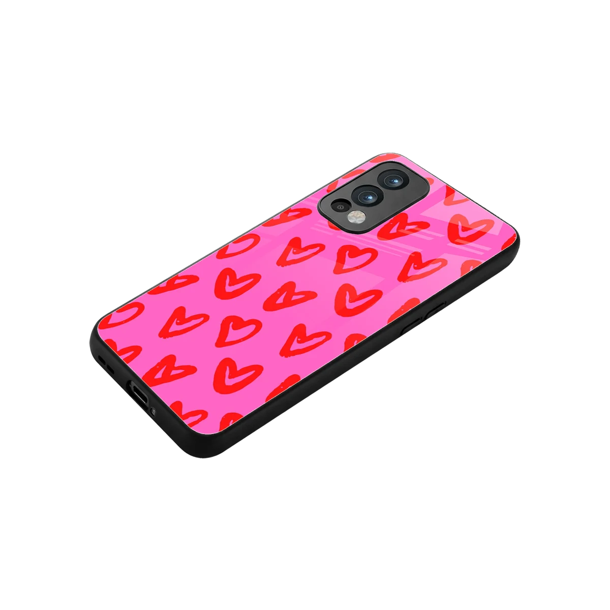 Heart Bloom stylish phone case for oneplus nord 2 | glossy glass and slim fit