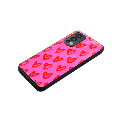 Heart Bloom stylish phone case for oneplus nord 2 | glossy glass and slim fit