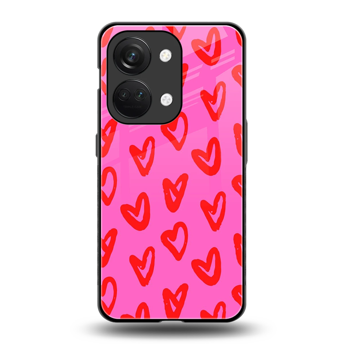 Heart Bloom back phone cover | glass case for oneplus nord 3