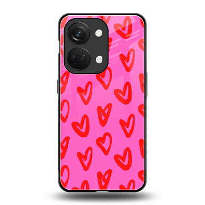 Heart Bloom back phone cover | glass case for oneplus nord 3