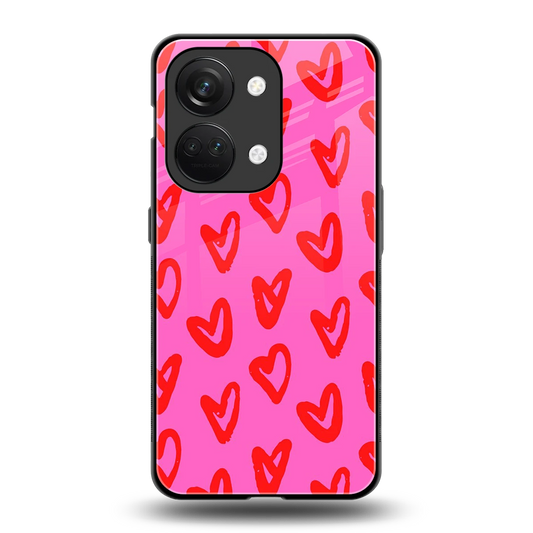 Heart Bloom back phone cover | glass case for oneplus nord 3