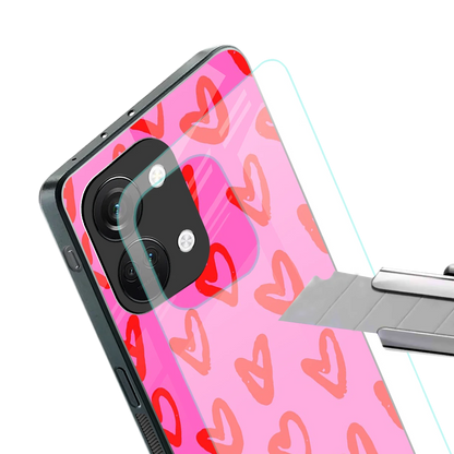Heart Bloom stylish phone case for oneplus nord 3 | glossy glass and slim fit