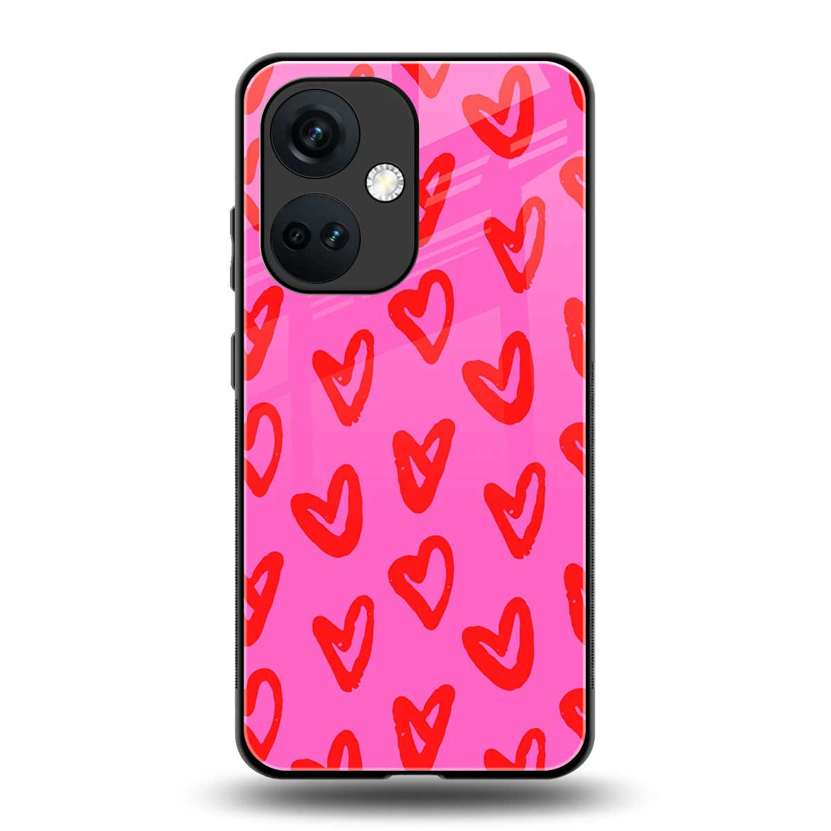Heart Bloom back phone cover | glass case for oneplus nord ce 3
