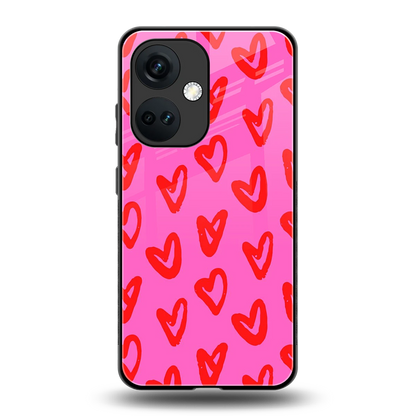 Heart Bloom back phone cover | glass case for oneplus nord ce 3