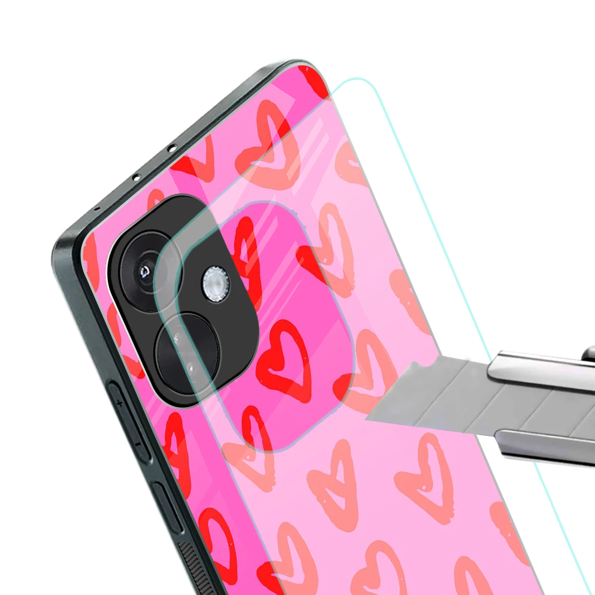 Heart Bloom stylish phone case for oneplus nord ce 3 | glossy glass and slim fit