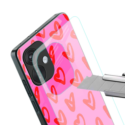 Heart Bloom stylish phone case for oneplus nord ce 3 | glossy glass and slim fit