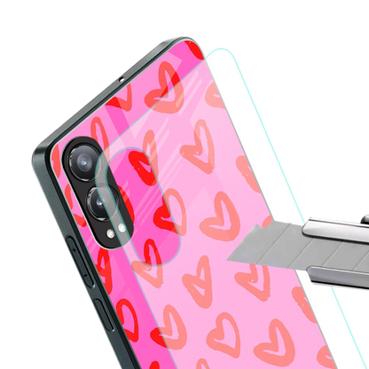 Heart Bloom stylish phone case for oneplus nord ce 4 lite | glossy glass and slim fit