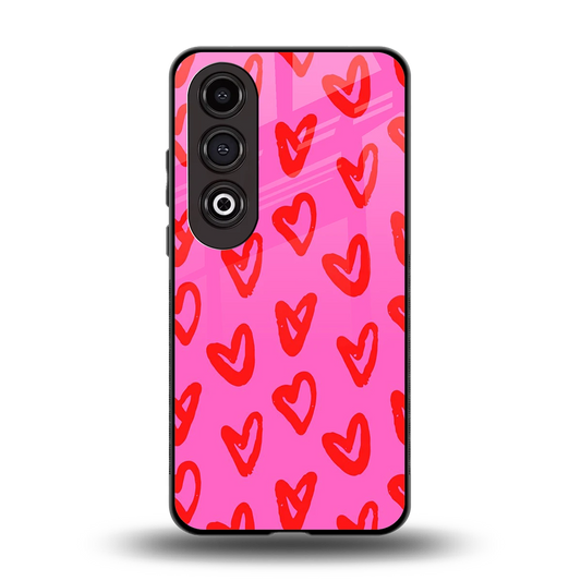 Heart Bloom back phone cover | glass case for oneplus nord ce 4