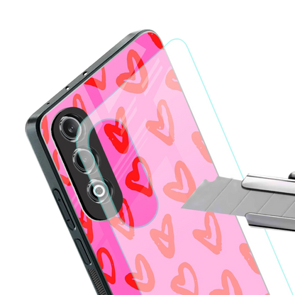 Heart Bloom stylish phone case for oneplus nord ce 4 | glossy glass and slim fit