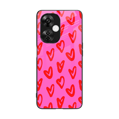 Heart Bloom back phone cover | glass case for oneplus nord ce 3 lite