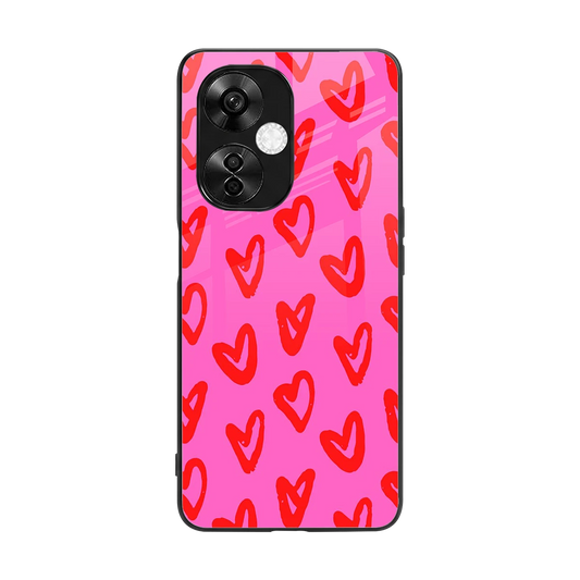 Heart Bloom back phone cover | glass case for oneplus nord ce 3 lite