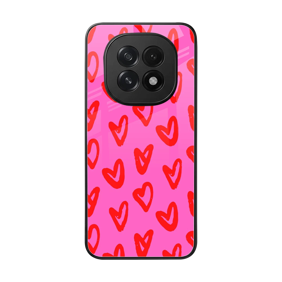 Heart Bloom back phone cover | glass case for oppo f29 5g