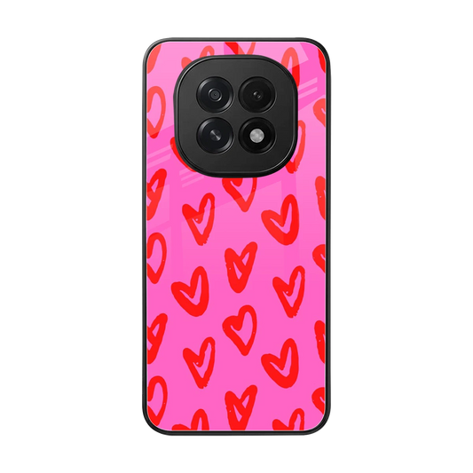 Heart Bloom back phone cover | glass case for oppo f29 5g