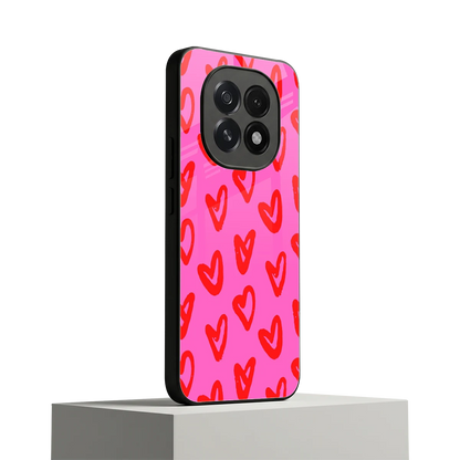Heart Bloom oppo f29 5g mobile cover | shockproof glass phone case