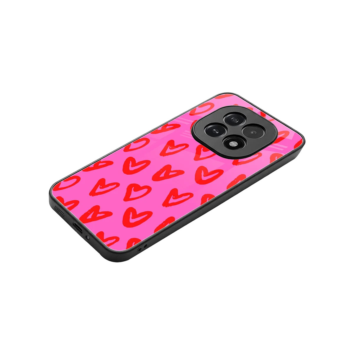 Heart Bloom stylish phone case for oppo f29 5g | glossy glass and slim fit