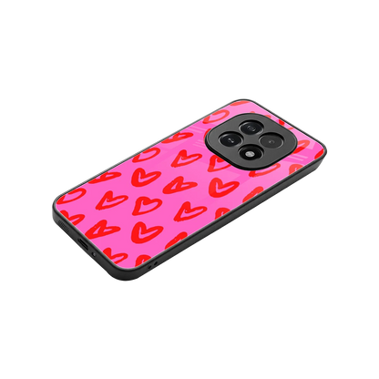 Heart Bloom stylish phone case for oppo f29 5g | glossy glass and slim fit