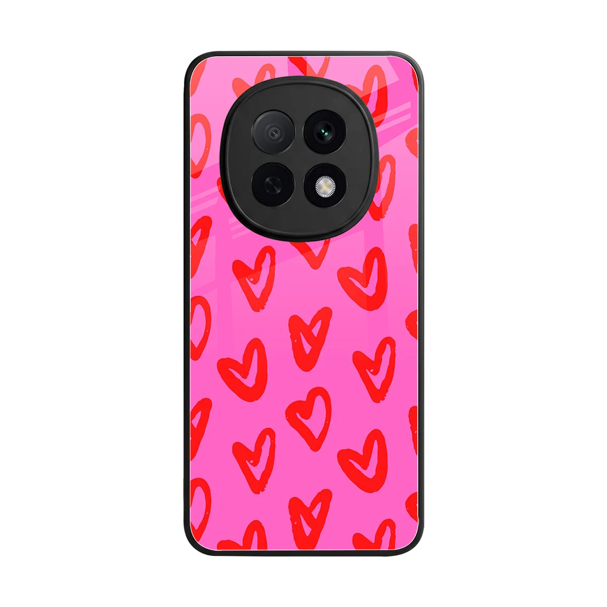 Heart Bloom back phone cover | glass case for oppo f29 pro 5g