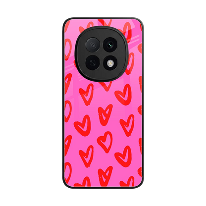 Heart Bloom back phone cover | glass case for oppo f29 pro 5g