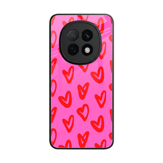 Heart Bloom back phone cover | glass case for oppo f29 pro 5g