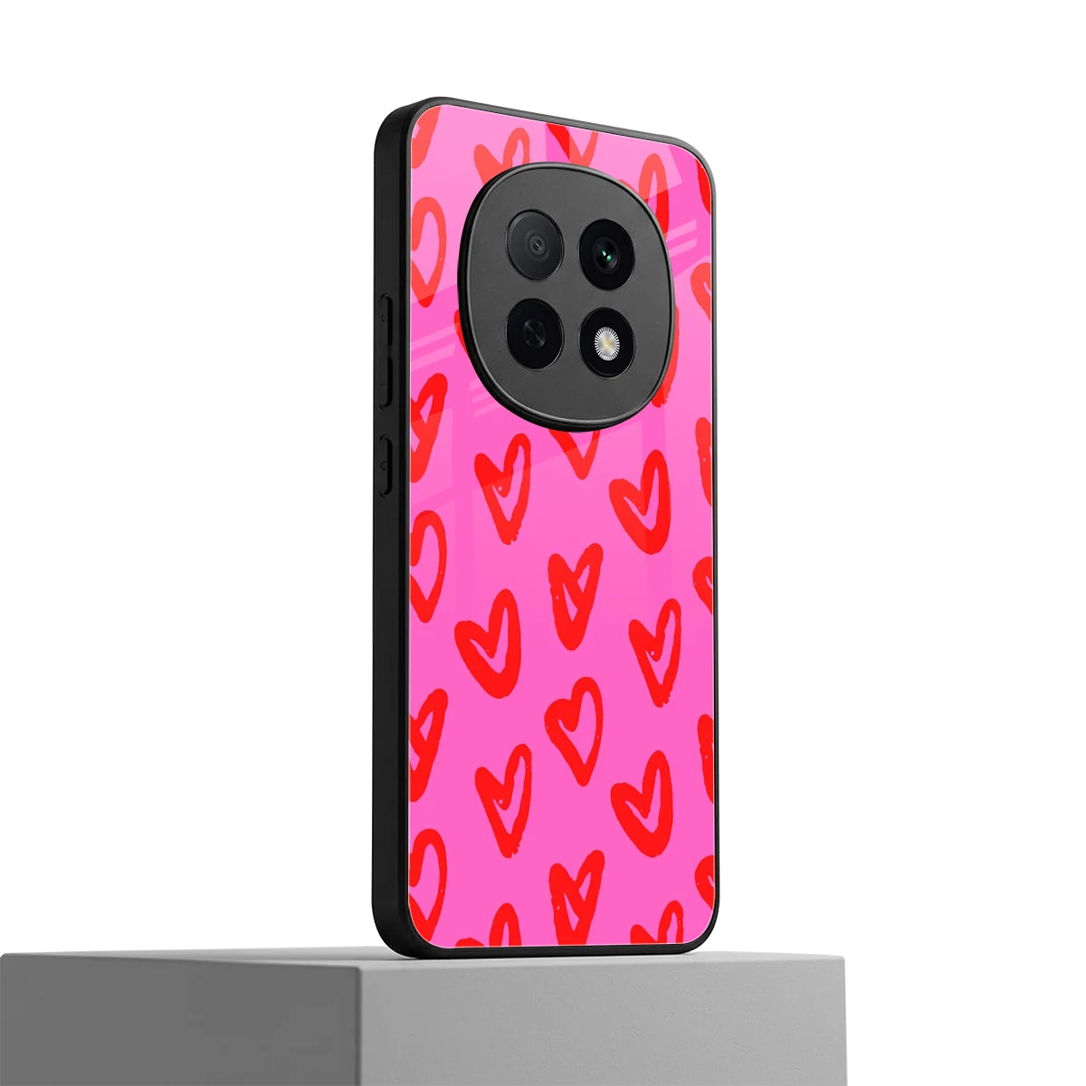 Heart Bloom oppo f29 pro 5g mobile cover | shockproof glass phone case