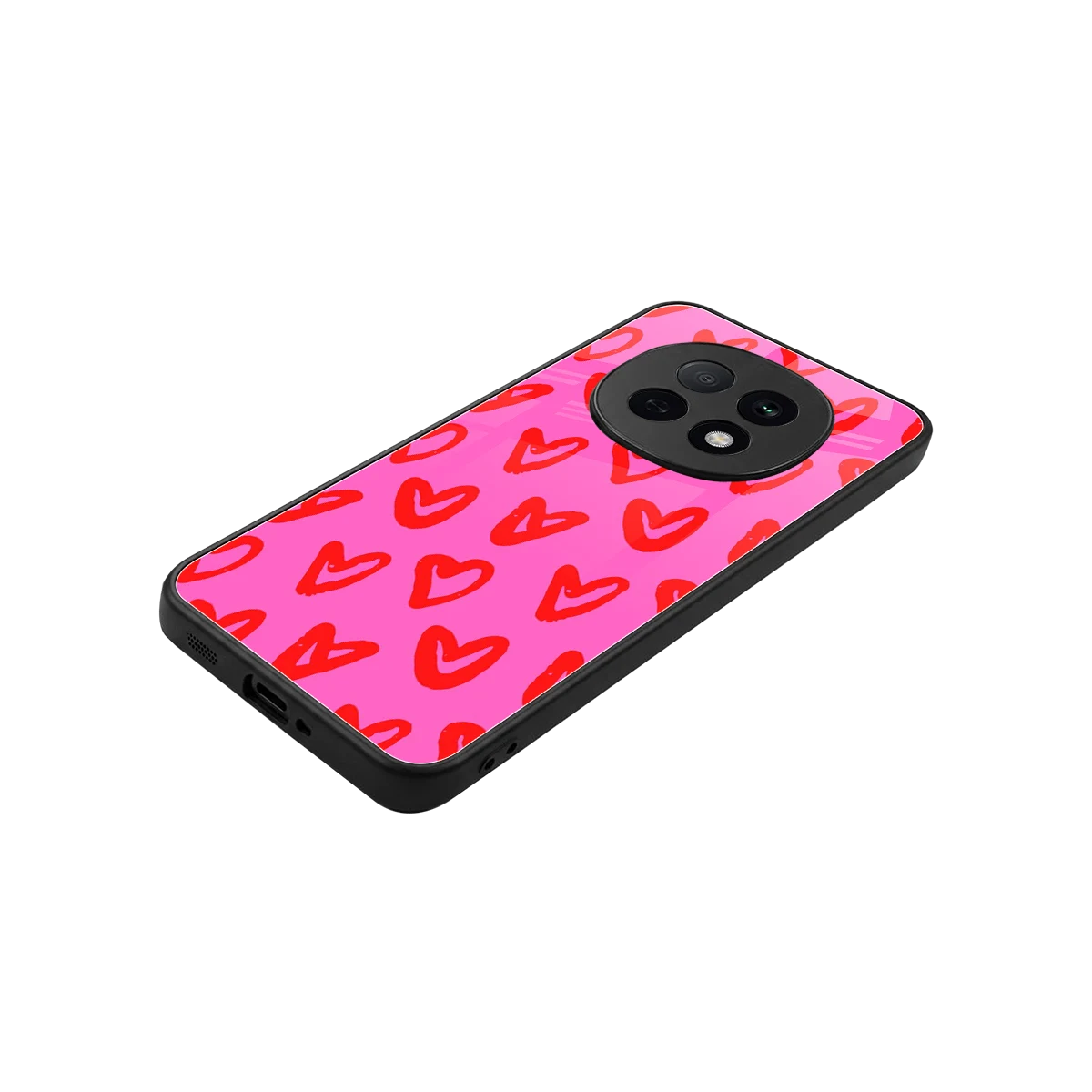 Heart Bloom stylish phone case for oppo f29 pro 5g | glossy glass and slim fit
