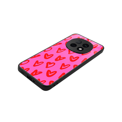 Heart Bloom stylish phone case for oppo f29 pro 5g | glossy glass and slim fit