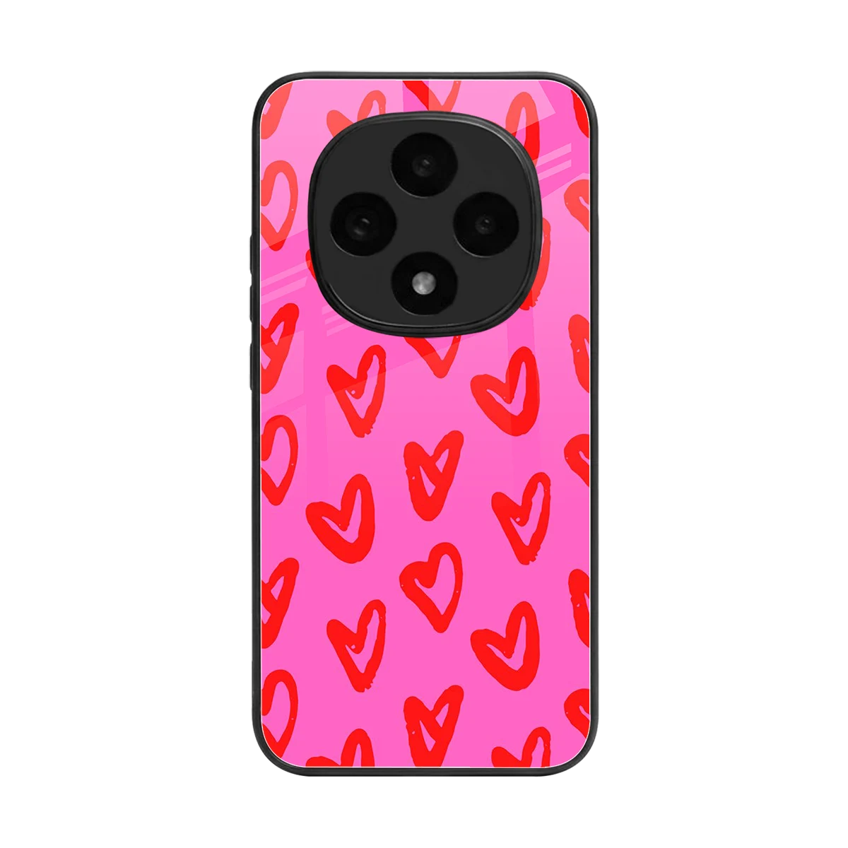 Heart Bloom back phone cover | glass case for oppo f31 pro 5g