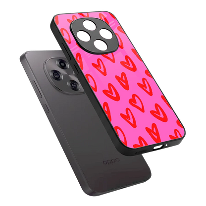 Heart Bloom sleek oppo f31 pro 5g cover with tempered glass back and TPU edges